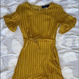 Lulus Yellow Striped Dress